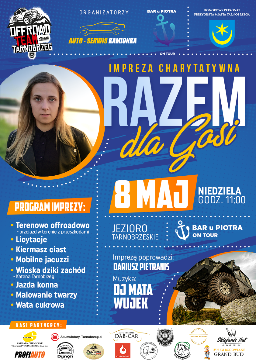 „Razem dla Gosi” - impreza charytatywna - 8 maja - Jezioro Tarnobrzeskie
